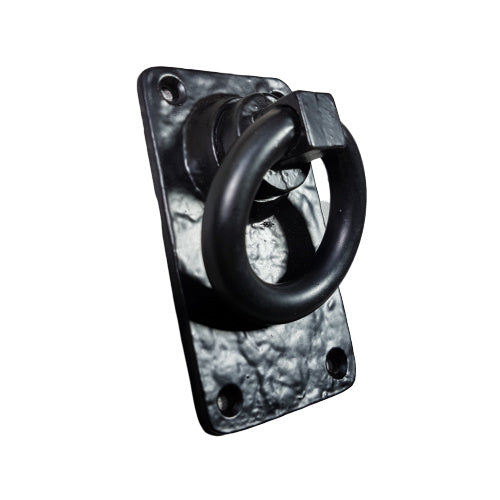 Robuuste greep met ring - zwart (9 x 5,5cm)