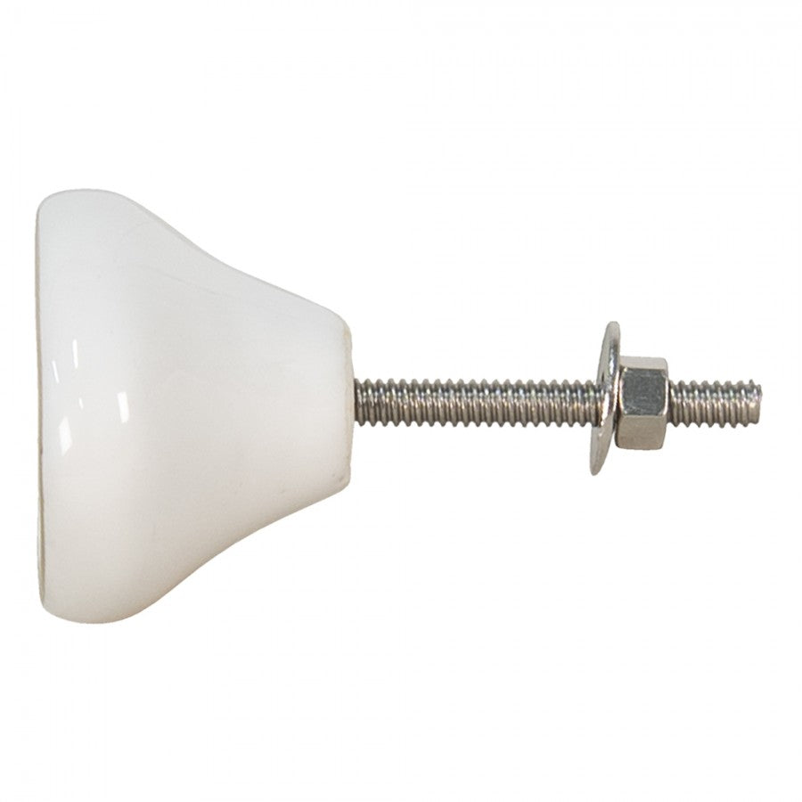 Deurknop 5x3x4 cm Blauw Wit Keramiek