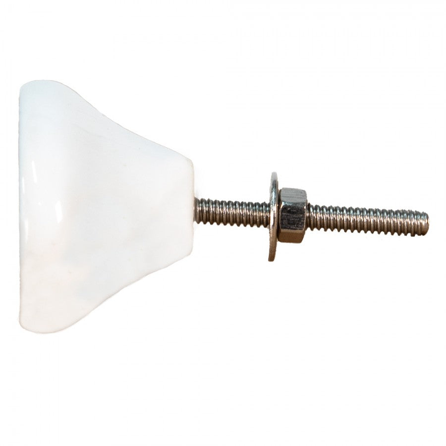 Deurknop 4 cm Wit Keramiek