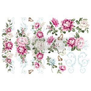 Springtime Peonies (21.59 x 27.94cm) - Redesign H2O Transfers®