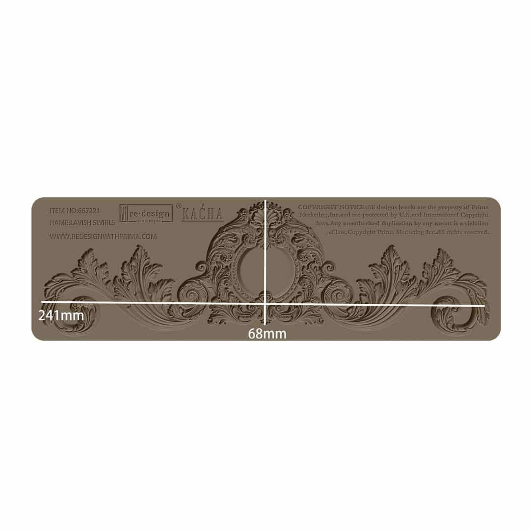 Lavish Swirls Kacha - Silicone casting mold