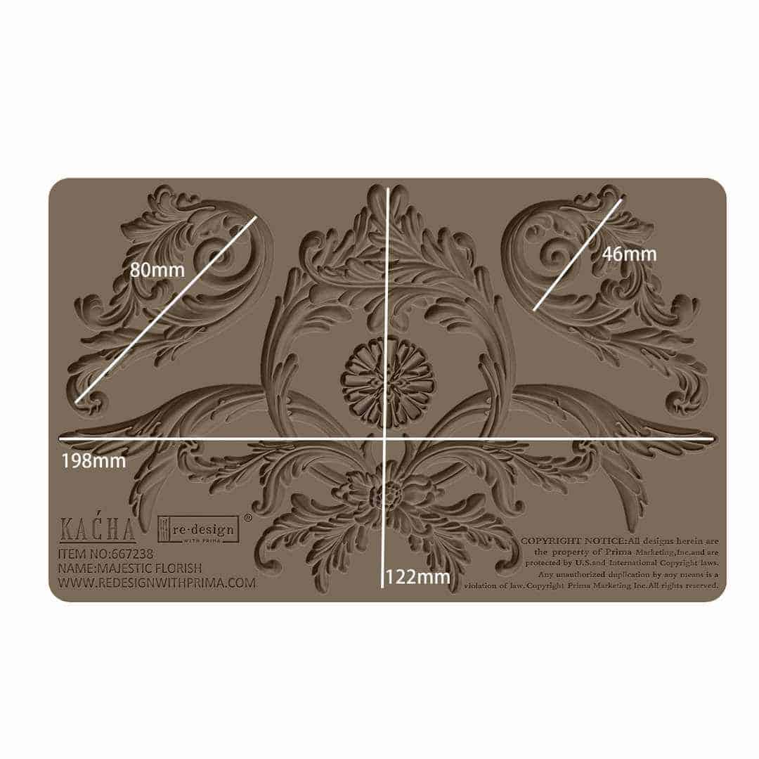 Majestic Flourish Kacha - Silicone casting mold
