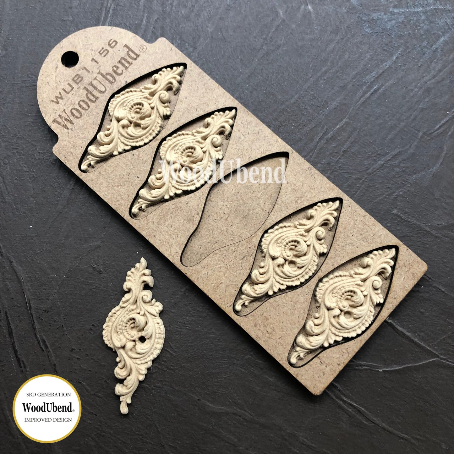 Set van 5 barok sloten (7x3cm) - WUB1156