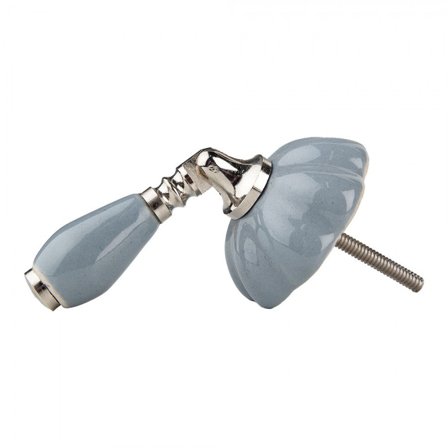 Deurknop 4x8x6 cm Grijs Keramiek Meubelknop