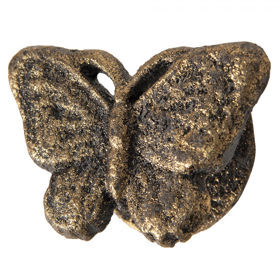 Deurknop Vlinder 8 cm Goudkleurig IJzer Meubelknop