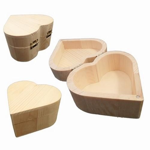 Houten Kist Hartvorm Groot (20cm)
