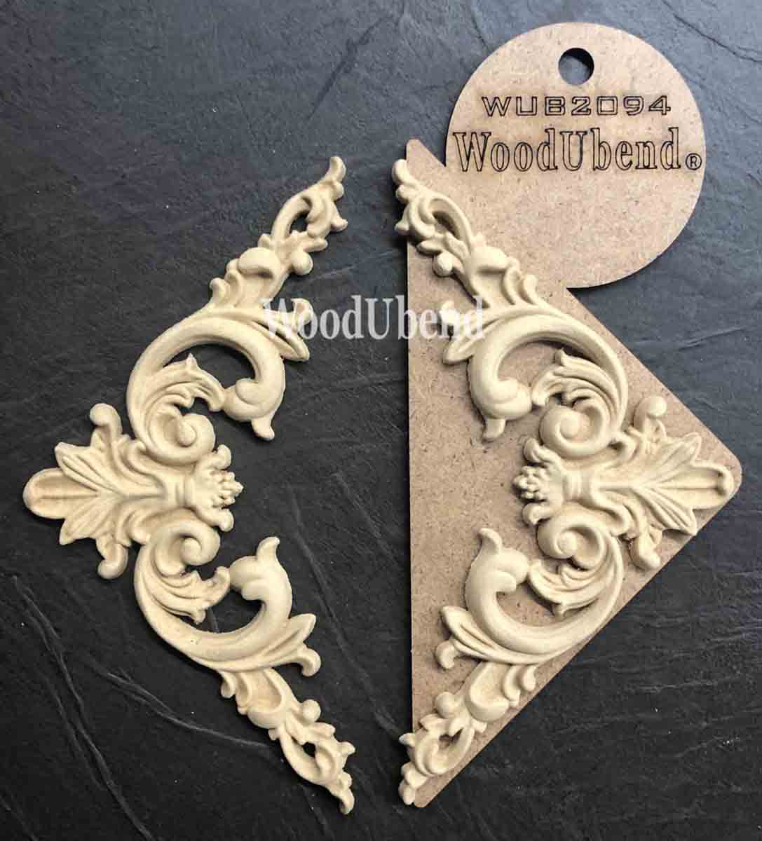 Package of 2 decorative plumes (10x19.5cm) - WUB6093