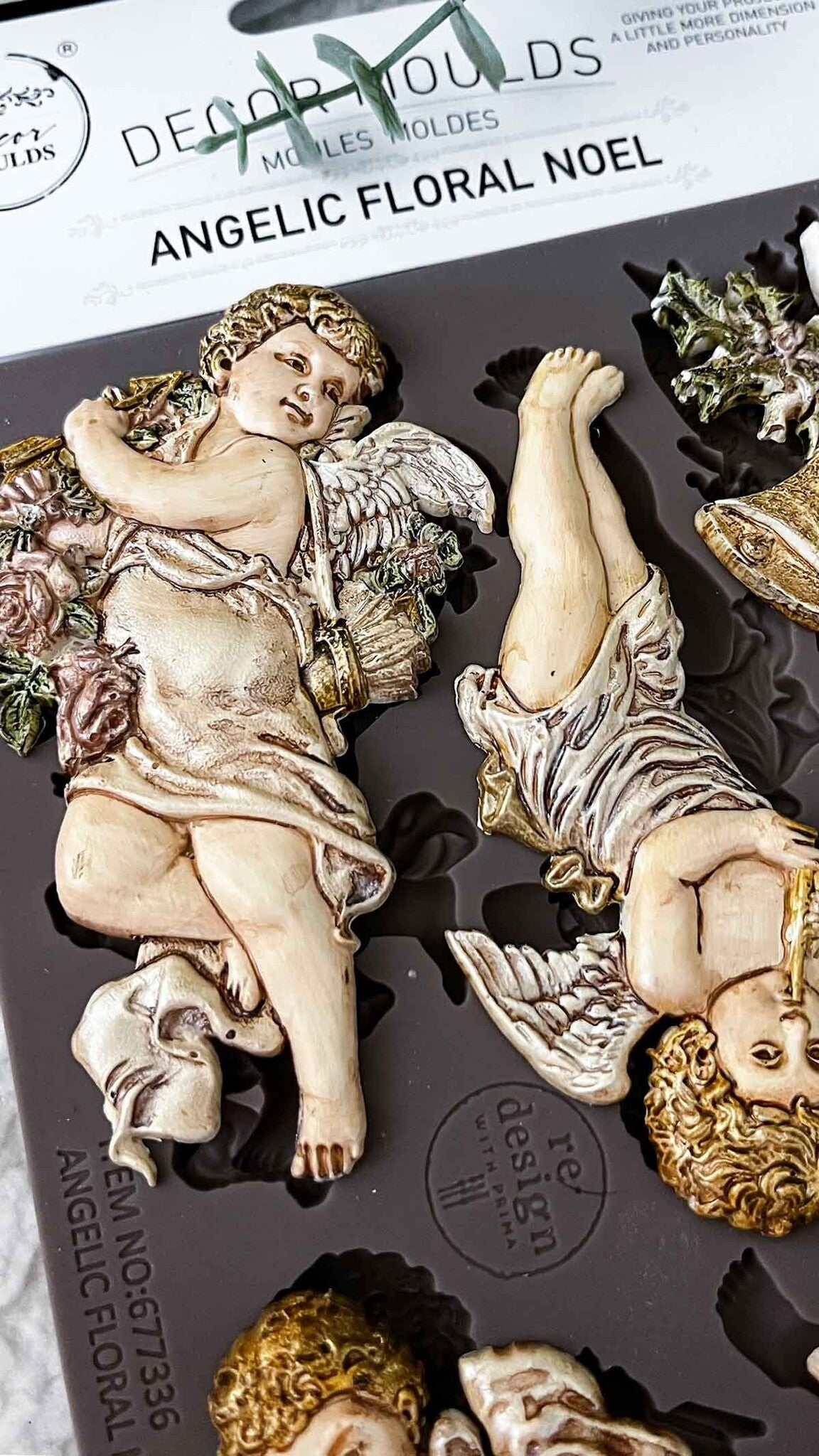 Angelic Floral Noel (12,7 x 20,32cm) - Siliconen gietmal