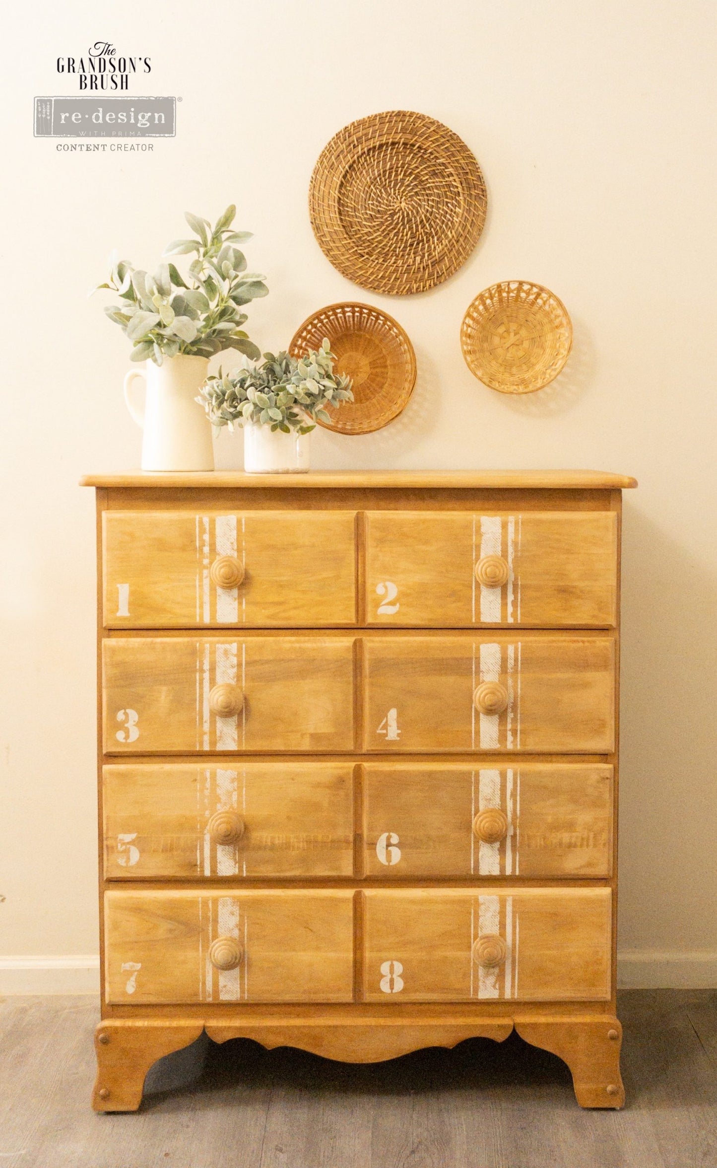 Stripes (30,48 x 30,48cm) - Decoratie stempel Vintage Paint