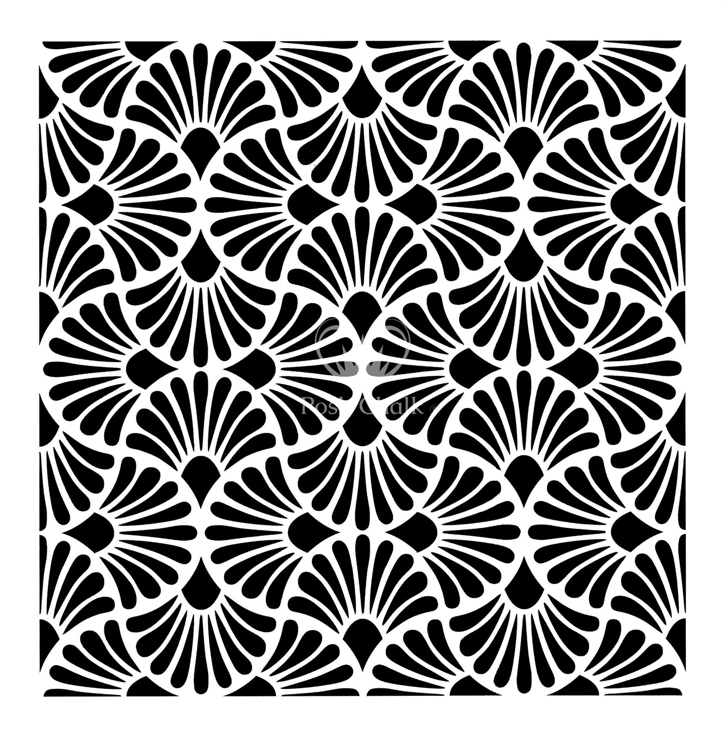 Art Deco Fan (50x50cm) - Redesign with Prima - Stencil Woodubend