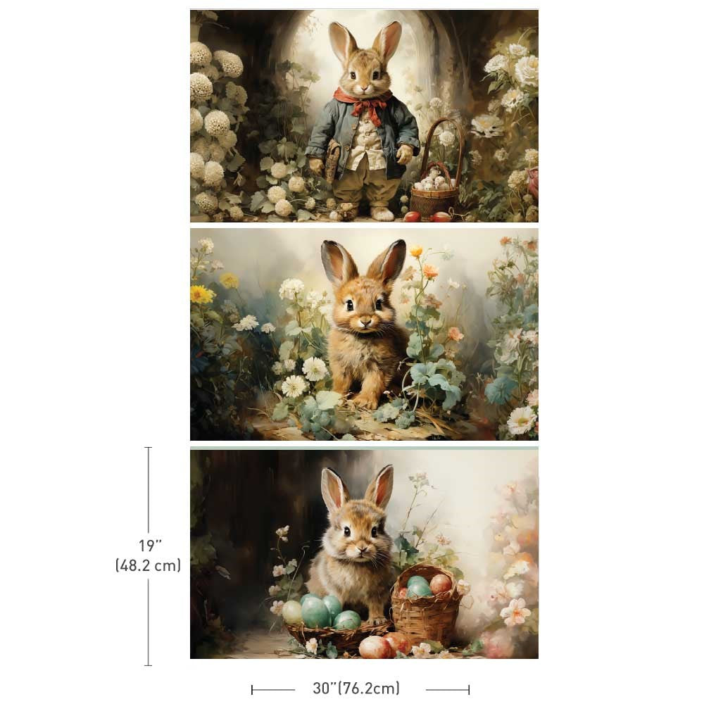 Dreamy Bunnies (48 x 76cm) - Redesign découpage