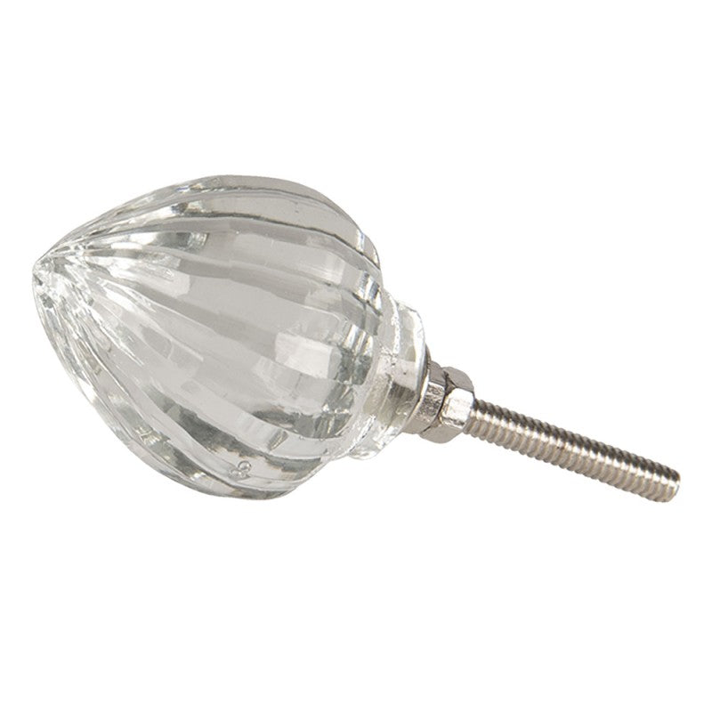 Deurknop Ø 4 cm Transparant Glas Rond