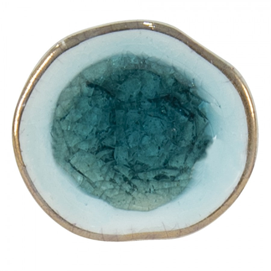 Deurknop Ø 4 cm Turquoise Keramiek