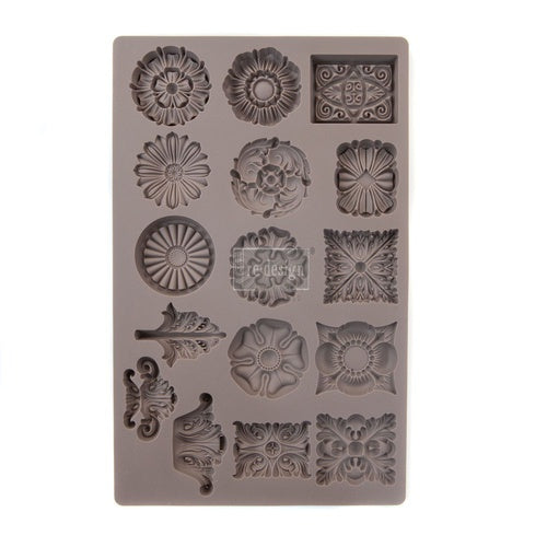 Etruscan Accents (12.7 x 20.32cm) - Silicone casting mold