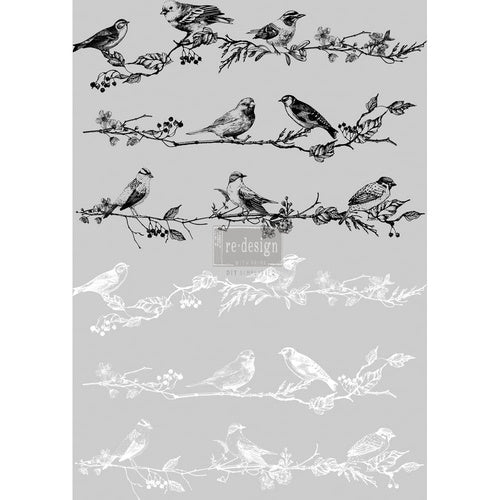 Birds Berries (61 x 87cm) - Redesign Décor Transfers®