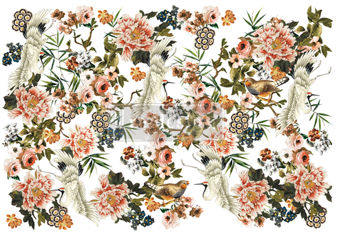 Elegance & Flowers (122 x 89cm) - Redesign Décor Transfers®