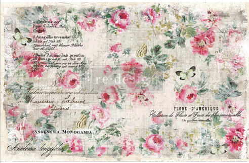 Floral Wallpaper (48 x 76cm) - Redesign découpage