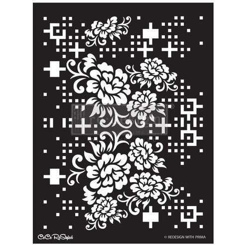 Floral Matrix (45.7x64.8cm) - Redesign with Prima - Stencil