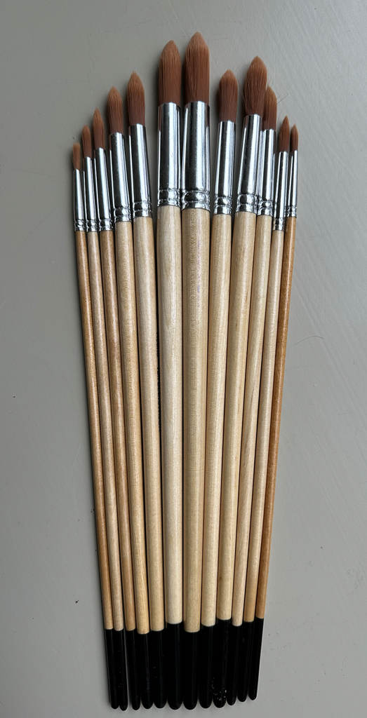 Vintage Paint Professional Round Brushes Set (12x)