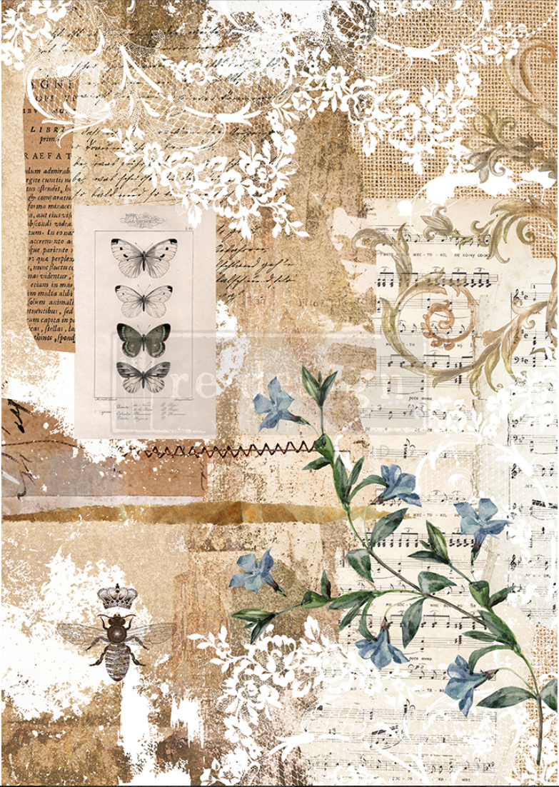 Botanical Sonata (29 x 41cm) - Redesign découpage RICE