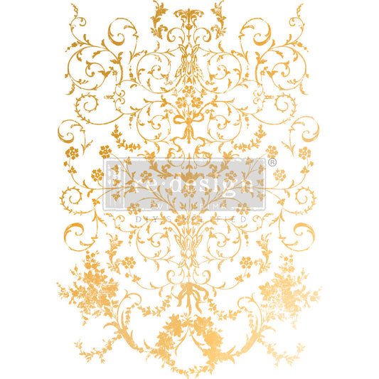 Manor Swirls Gold Foil Kacha - Redesign Décor Transfers®