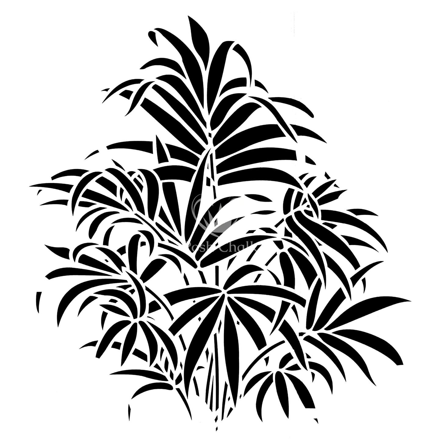 Posh Palms (50x50cm) - Posh Chalk - Stencil