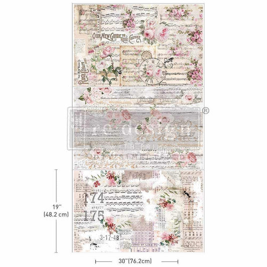 Shabby Chic Sheets (49,5 x 76,2 cm) (3 Pack) - Redesign découpage TISSUE