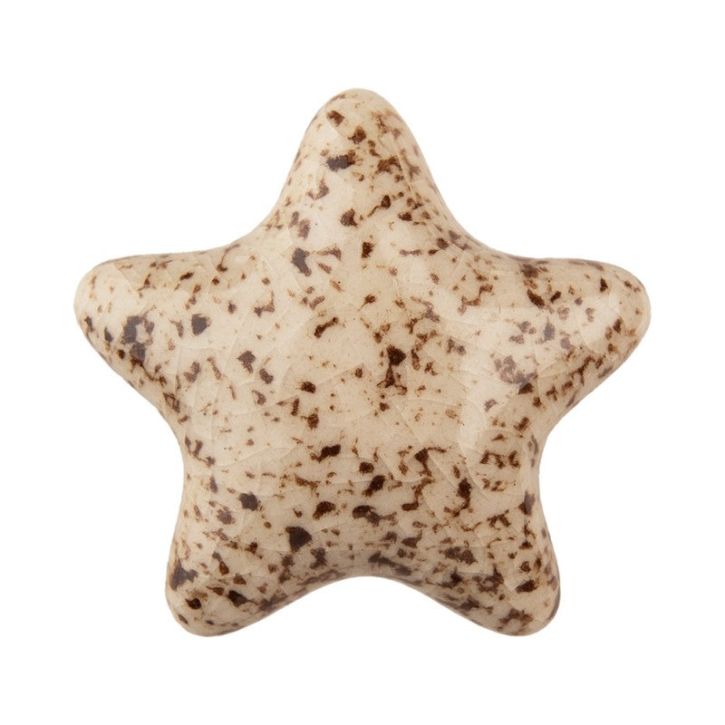 Deurknop 4 cm Bruin Keramiek Ster