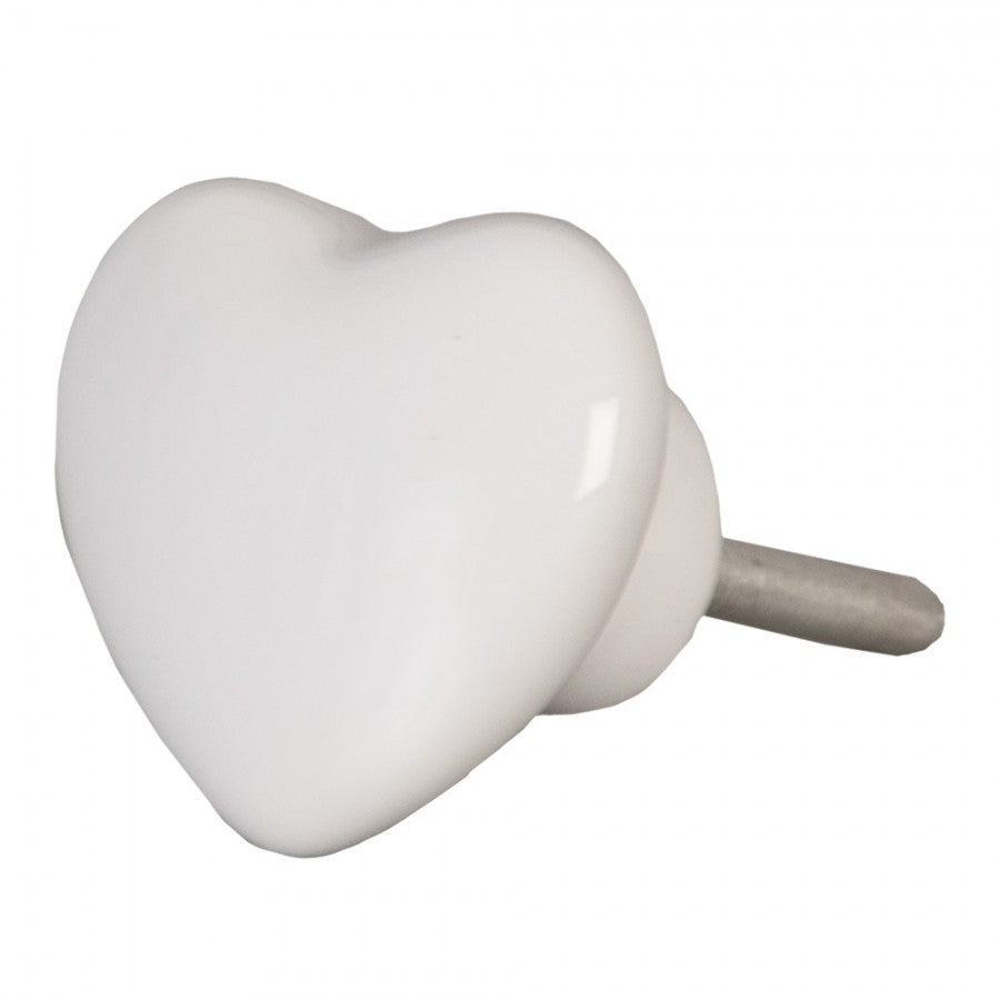 Deurknop 4 cm Wit Keramiek Meubelknop