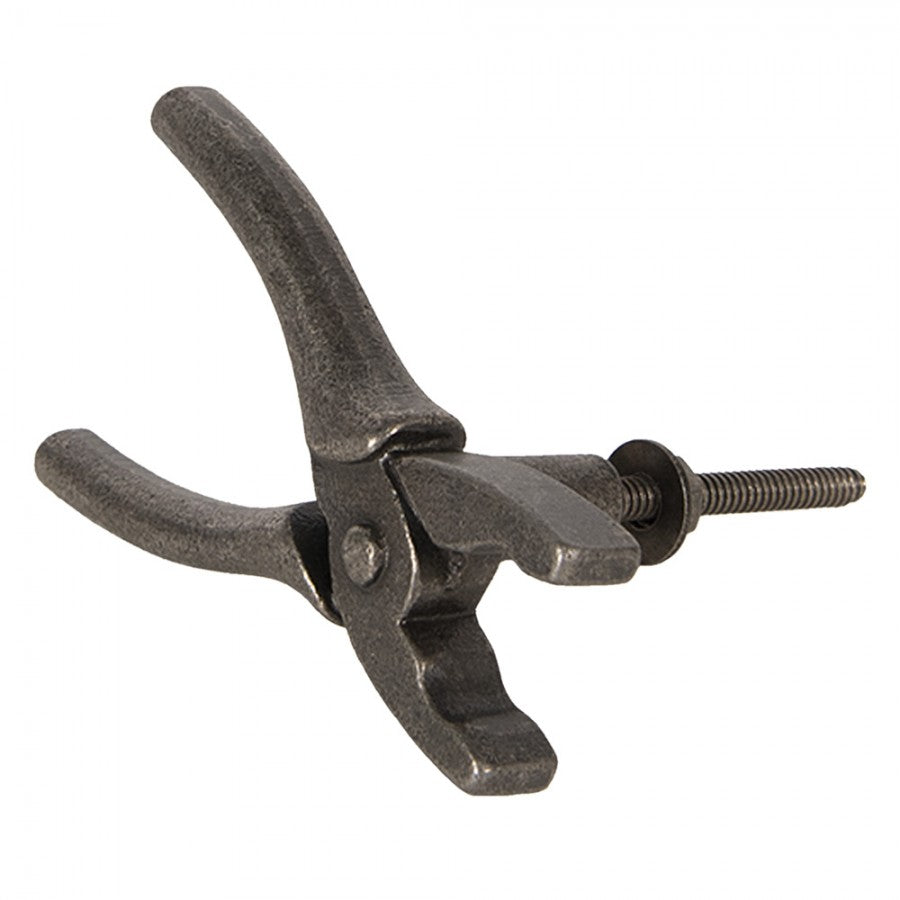 Deurknop Knijptang 7x3x5 cm Bruin Metaal Meubelknop