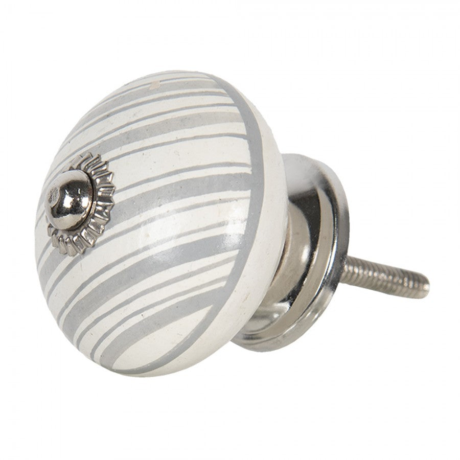 Deurknop Ø 4 cm Wit Keramiek Meubelknop