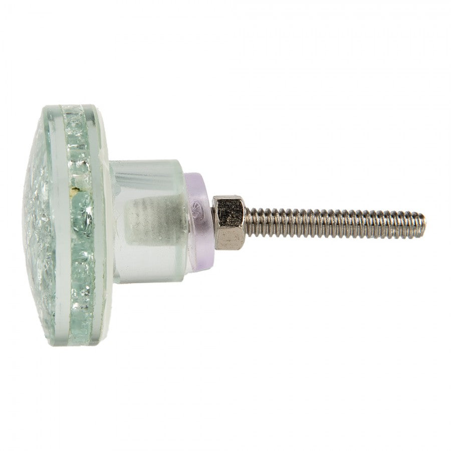 Deurknop Ø 4x3 cm Transparant Glas