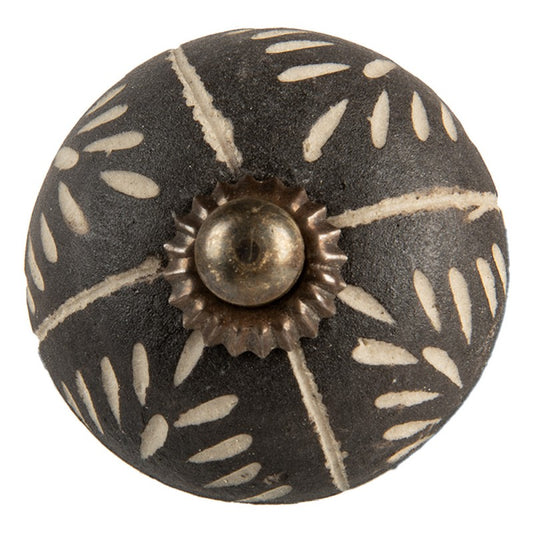 Deurknop Ø 4x4 cm Grijs Keramiek