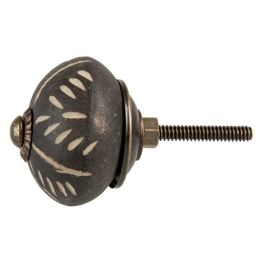 Deurknop Ø 4x4 cm Grijs Keramiek