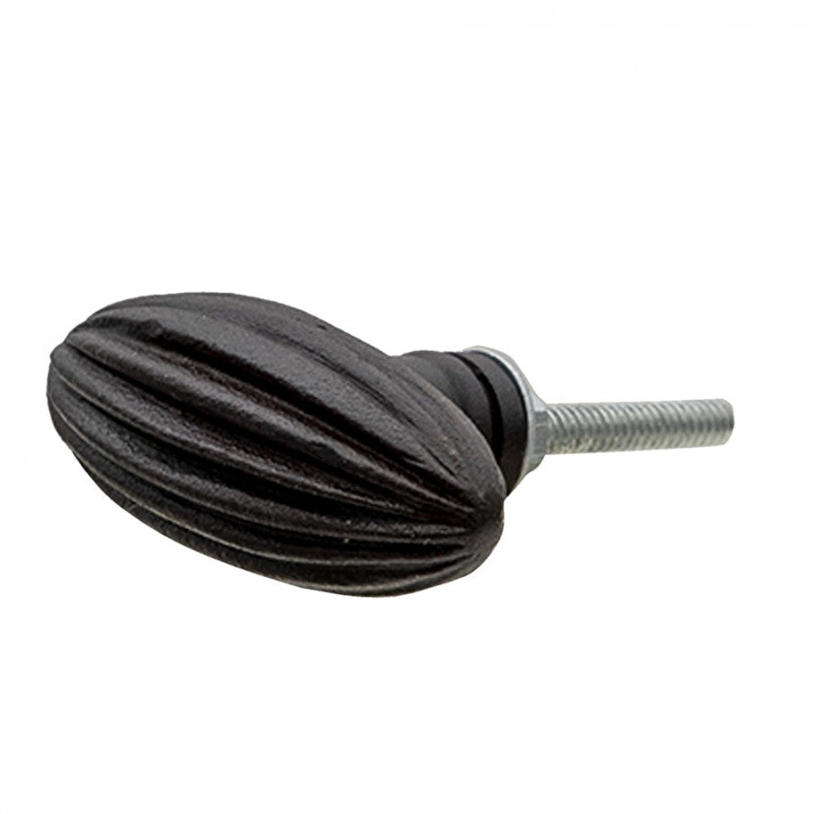 Deurknop Set van 4 2x4x5 cm Zwart IJzer Meubelknop