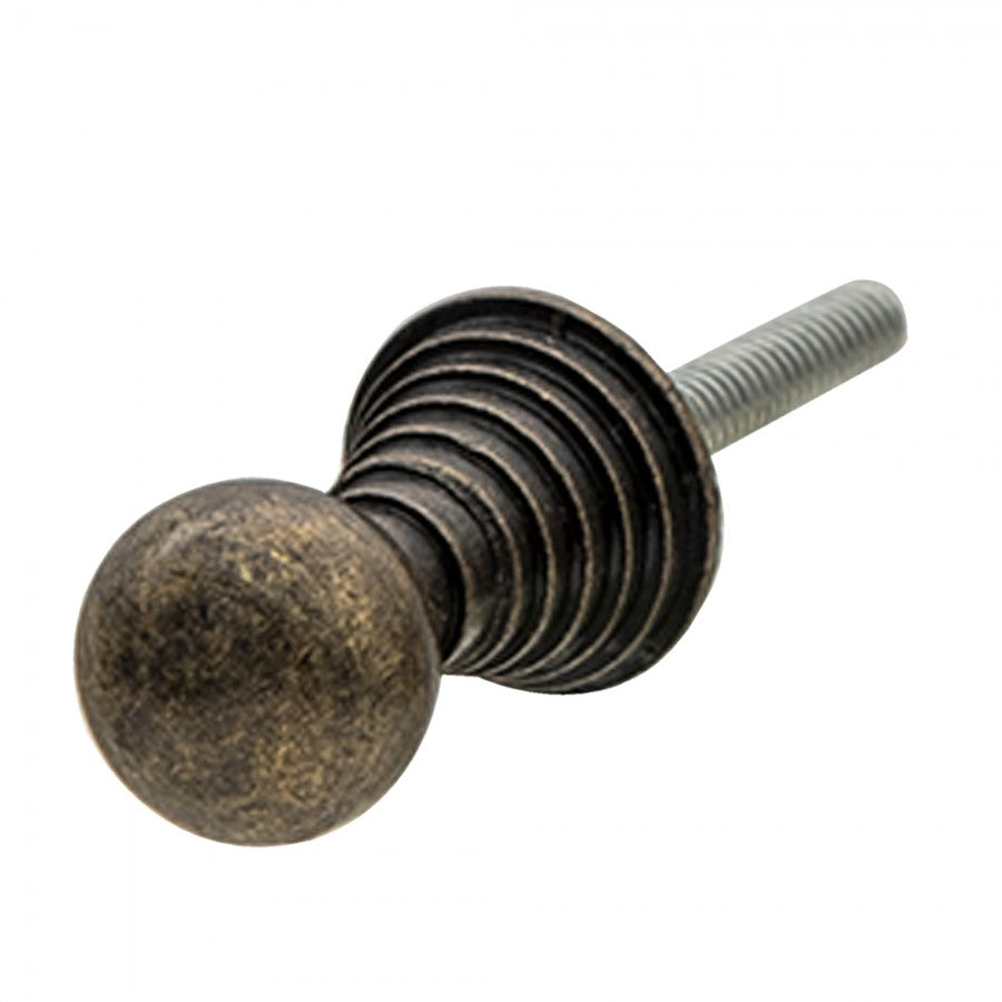 Deurknop Set van 4 Ø 2 cm Bruin IJzer Meubelknop