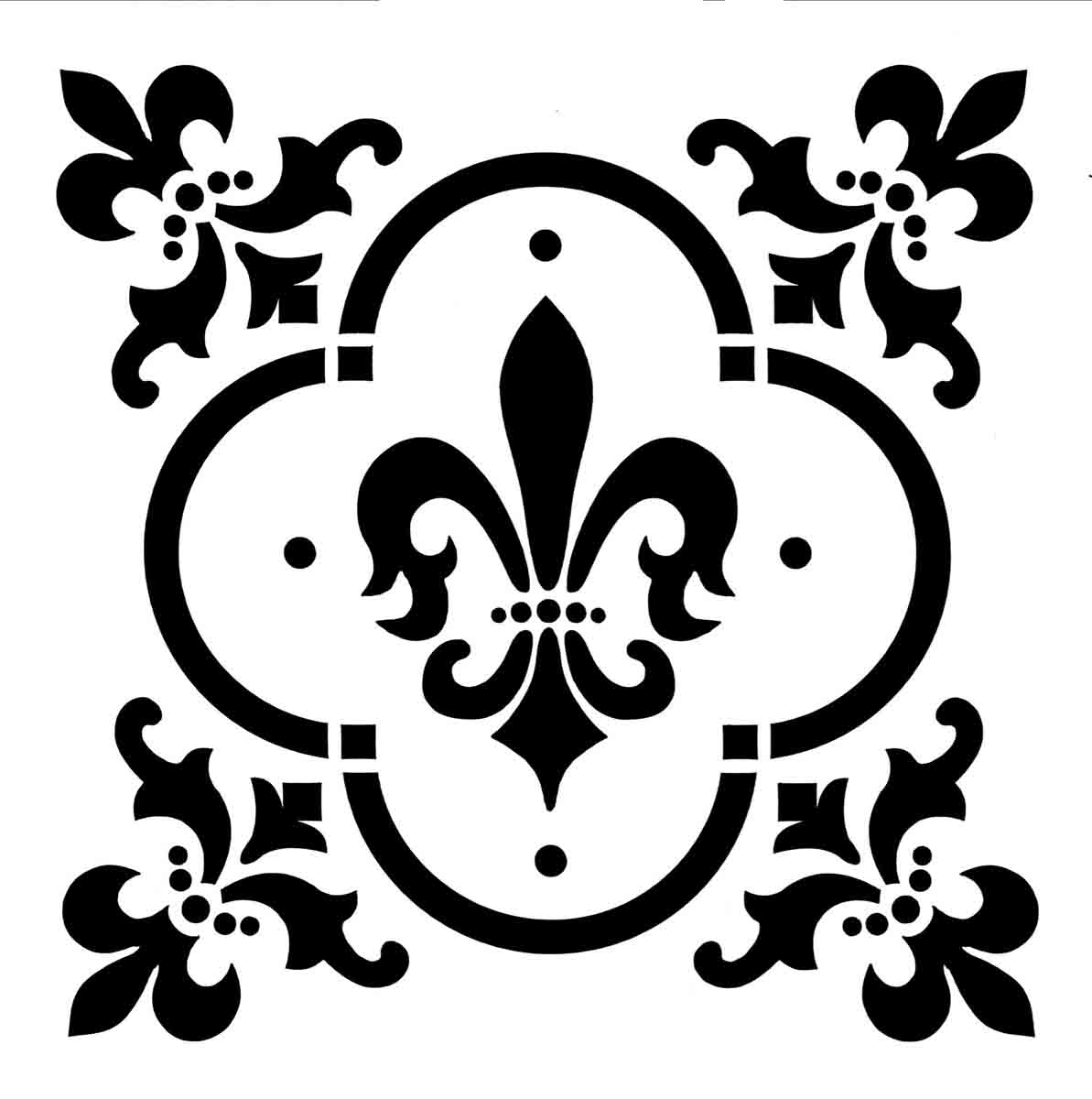 Fleur de Lis (30x30cm) - Posh Chalk - Stencil