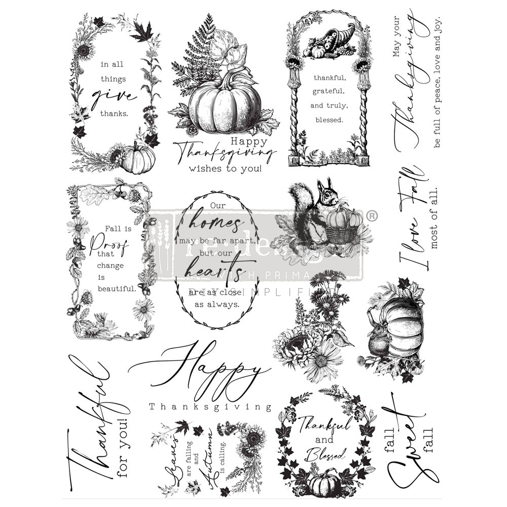 Fall Sweet Fall (21,59 x 27,90cm) - Decoratie stempel