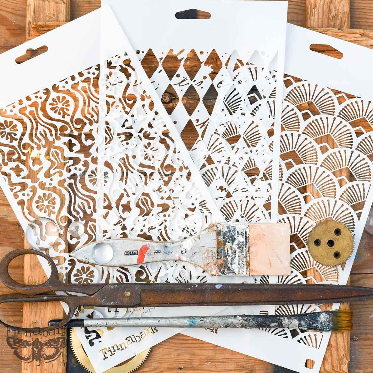 Decadent Walls, 3 pack (15,24 x 22,86cm elk) - Redesign with Prima - Stencil