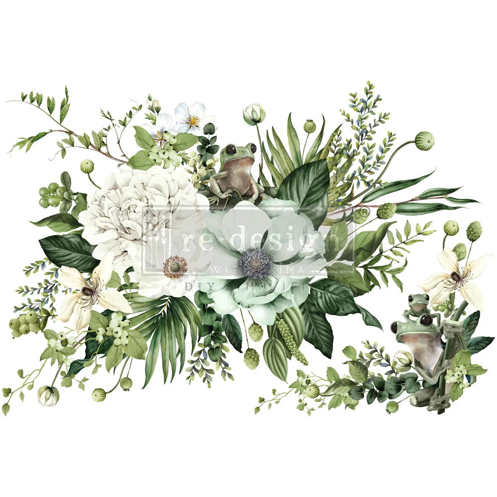 Froggy Meadow Greens (61 x 89cm) - Redesign Décor Transfers® TUBE