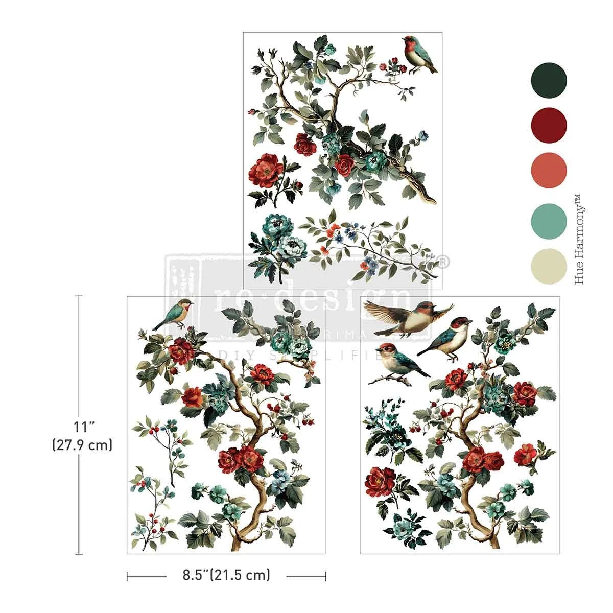 The Rosy Nest (21,59 x 27,94cm) - Redesign Décor Transfers® MIDDY