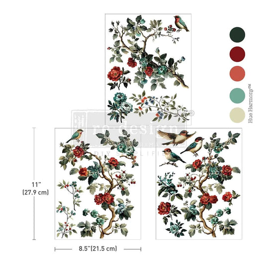 The Rosy Nest (21,59 x 27,94cm) - Redesign Décor Transfers® MIDDY