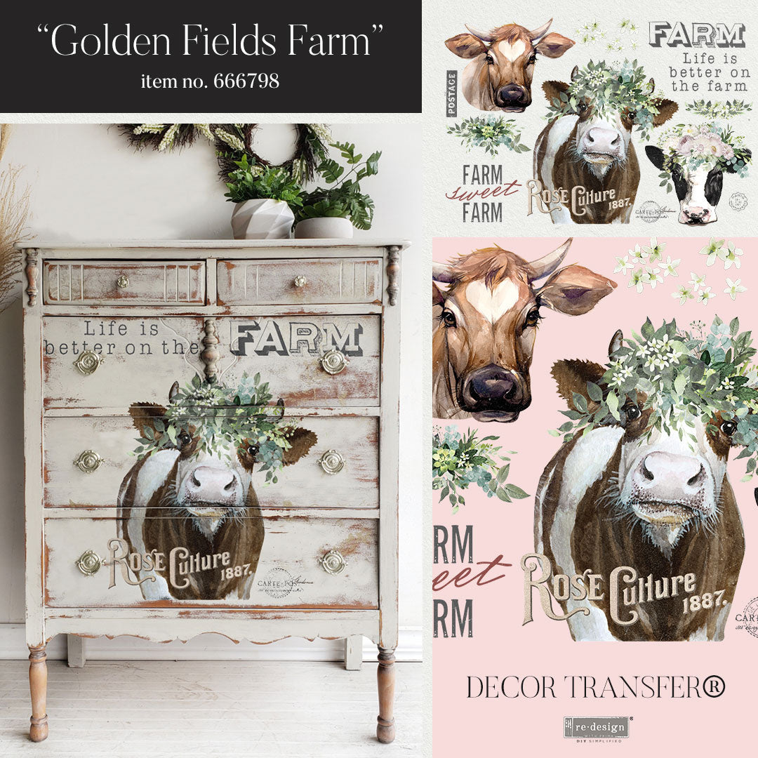 Golden Fields Farm (61 x 89cm) - Redesign Décor Transfers®