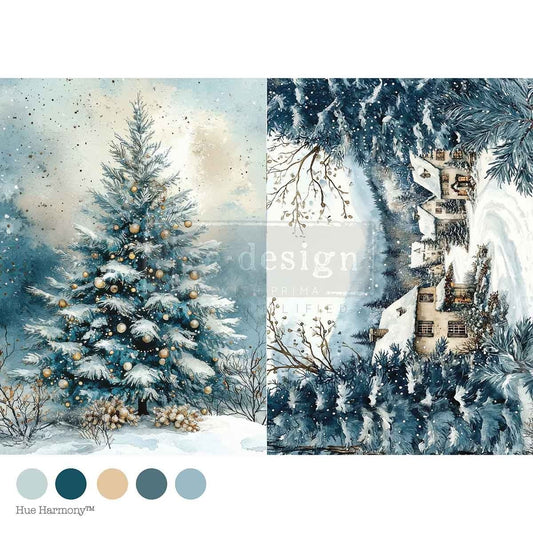 Silent Night Sparkle (21 x 29,7 cm) - Redesign découpage FIBER