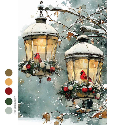 Cardinal Christmas (21 x 29,7 cm) - Redesign découpage FIBER
