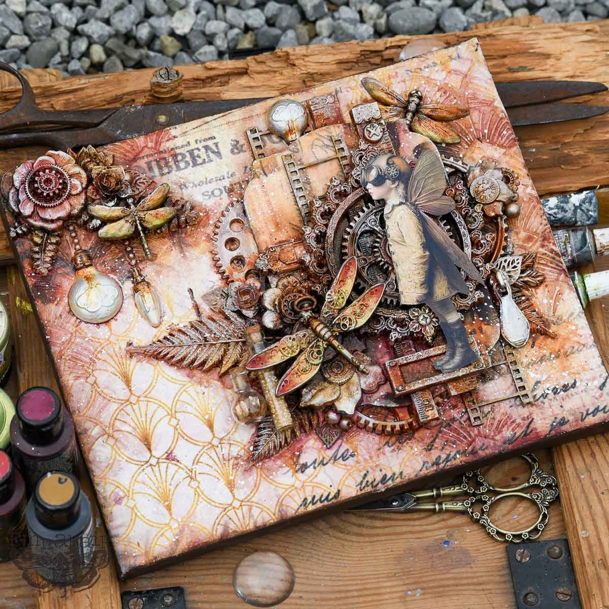 Southampton Butterflies (29 x 41cm) - Redesign découpage RICE