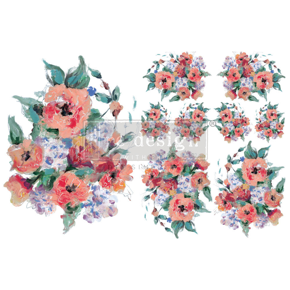 Brilliant Blooms (21,59 x 27,94cm) - Redesign H2O Transfers®