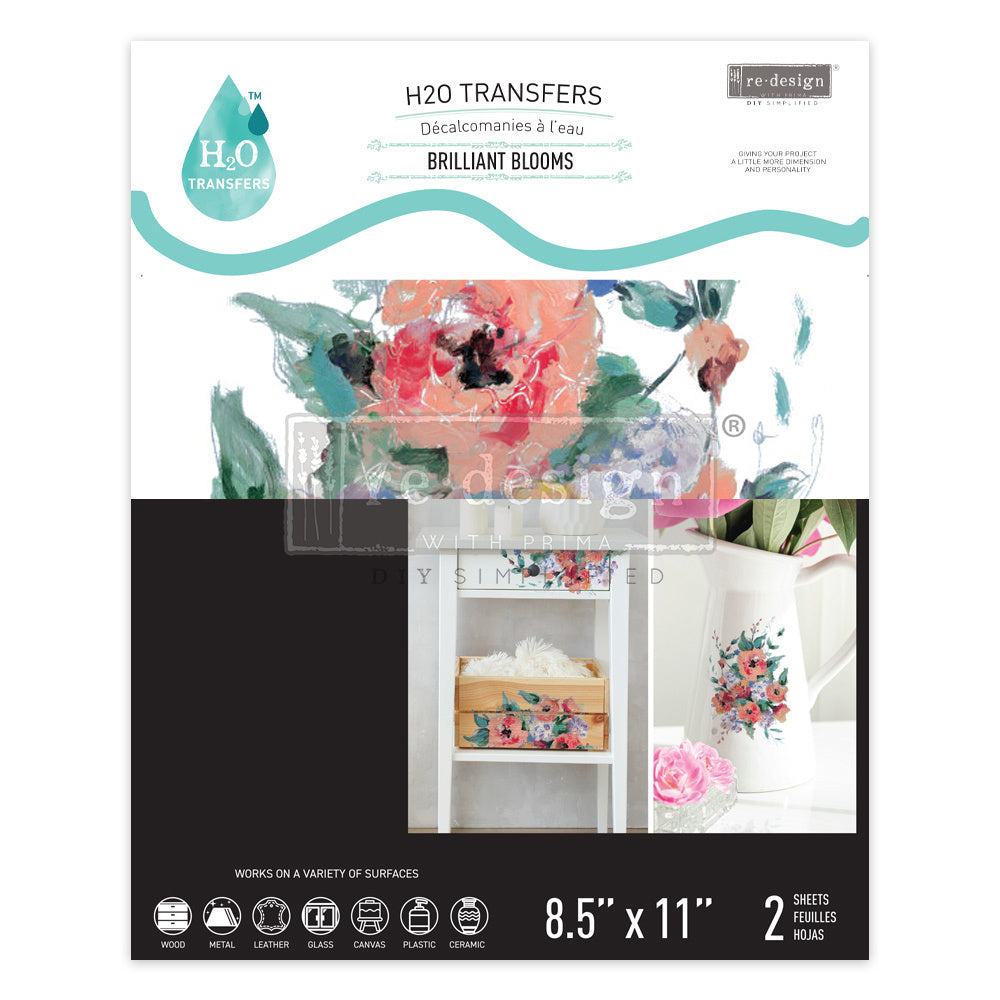 Brilliant Blooms (21,59 x 27,94cm) - Redesign H2O Transfers®
