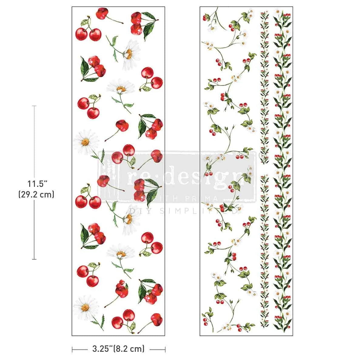 Daisy Cherry Delight (8,25 x 29,21cm) - Redesign Décor Transfers® LUXE