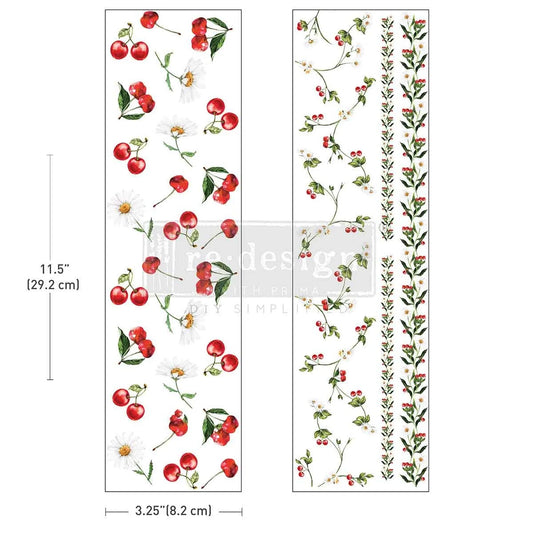 Daisy Cherry Delight (8,25 x 29,21cm) - Redesign Décor Transfers® LUXE